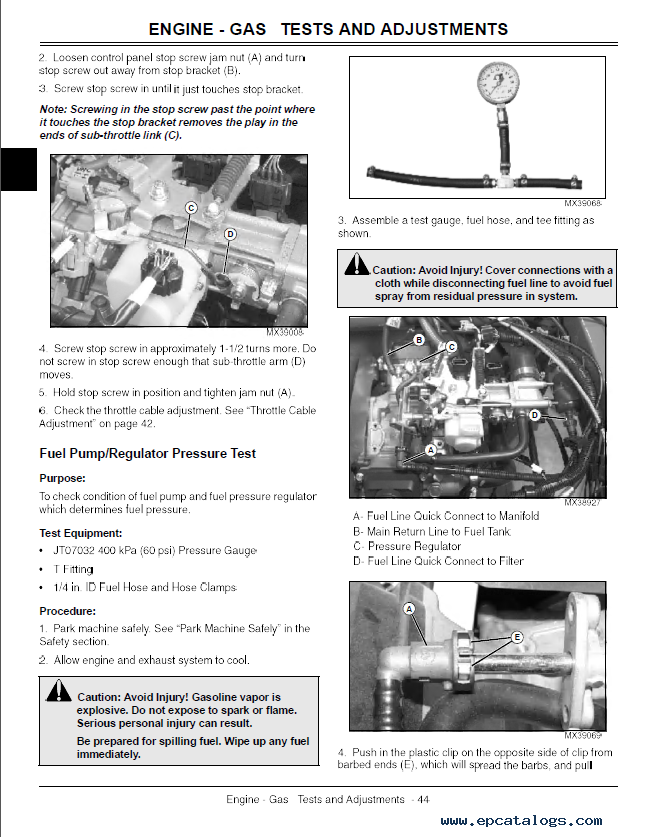 John Deere Gator 625i Service Manual