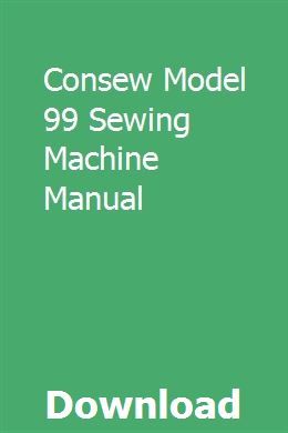 Consew Sewing Machine Repair Manual